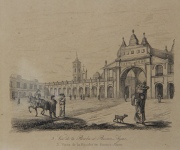 Tres grabados de Buenos Aires. 1842. Miden: 11 x 13 cm.