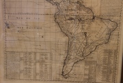 Grabado Mapa de América del Sur por H. Chatelain. Mide: 48 x 61 cm.