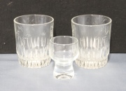 Conjunto de 12 vasos whisky  (1 cachado) y 6 licor diferentes modelos.