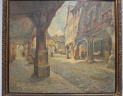 Georges Lemmers, Les Porches, óleo de 90 x 106 cm.