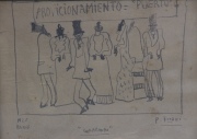 Pedro Figari 'Comprando', Boceto con doc.