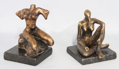 LEMME, Violeta: MUJER AVE y TORSO, dos esculturas de bronce.