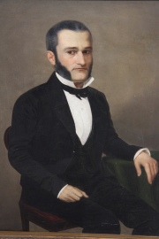 Retrato de Caballero, óleo. Mide: 58,8 x 44,5 cm.